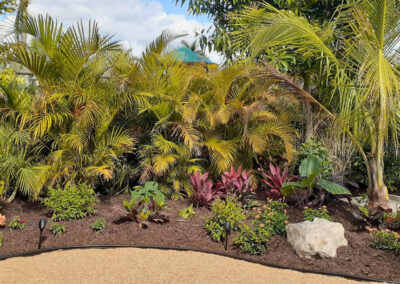 Backyard Landscape Makeover for residential waterfront property in Wellington, FL  new landscape and entertaining area